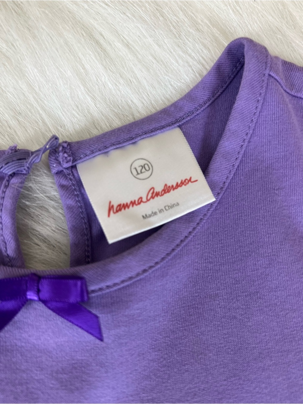 Hanna Andersson Girls Colorblock Ruffle Long Sleeve Dress - Purple, Teal, Green - Picture 6 of 12
